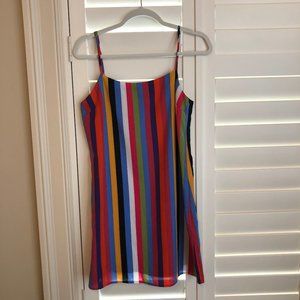 Rainbow Striped Mini Dress